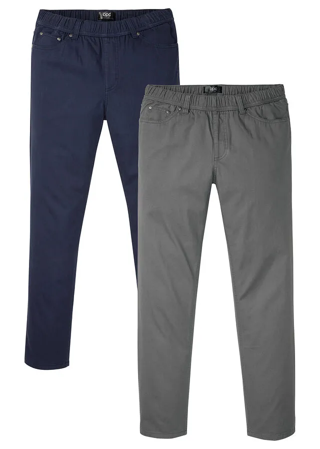 PANTALóN SIN CIERRE REGULAR FIT Y STRAIGHT (2 UNIDADES) AZUL MARINOCARBóN